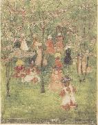 Maurice Prendergast Spring in Franklin Park oil